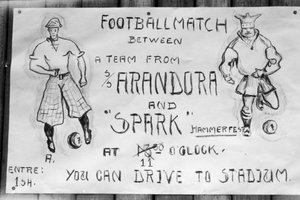 Fußballspielplakat, Hammerfest, Nordnorwegen von Unbekannt