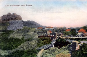 Fort Purandhar, nahe Pune Poona, Indien, frühes 20. Jahrhundert von Unbekannt