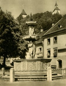 Brunnen, Friesach, Österreich, ca. 1935