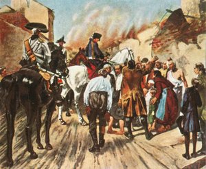 Friedrich der Große in den Ruinen von Küstrin vor der Schlacht von Zorndorf, 25. August 1758, 1936