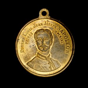 Französische Medaille mit Prinz Imperial Eugene Louis Jean Joseph Napoleon