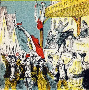Französische Revolution: Die freiwilligen Korollierungen der Revolutionäre (Illustration aus „Histoire de France“)
