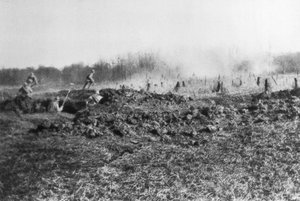 Französischer Gegenangriff zwischen der Somme und dem Fluss Oise, Picardie, Frankreich, 1918
