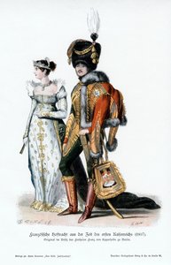 Französische Hofkleidung zur Zeit des ersten Kaiserreichs, 1807 von Unbekannt