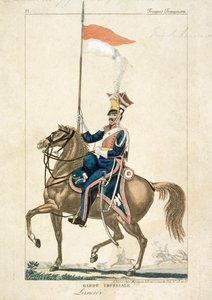 Französischer Lanzenreiter der kaiserlichen Garde, Napoleonische Kriege, um 1815