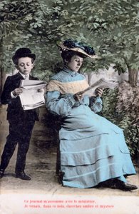 Französische romantische Postkarte, ca. 1900