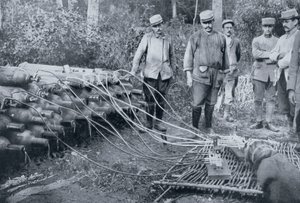 Französische Soldaten mit Gasflaschen, Erster Weltkrieg, 1915 von Unbekannt