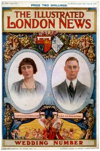 Titelseite der The Illustrated London News Hochzeitsausgabe, 28. April 1923 von Unbekannt