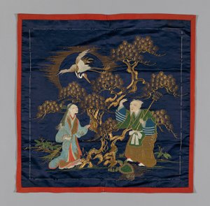 Fukusa-Geschenkverpackung, Japan, späte Edo-Periode 1789-1868, Meiji-Periode 1868-1912, spätes 19. Jahrhundert