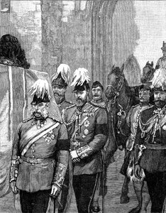Begräbnis des Herzogs von Albany: Der Prozessionseinzug in Windsor Castle, 1884, 1900 von Unbekannt