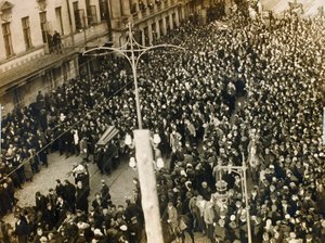 Begräbnisprozession des Dichters Valery Bryusov, Moskau, UdSSR, 12. Oktober 1924 von Unbekannt