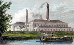 Gaswerke am Regents Canal, London, 1828 von Unbekannt