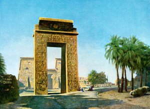 Tor vor dem Tempel von Khonsu, Karnak, Ägypten, 20. Jahrhundert