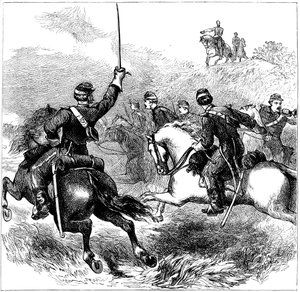 General Sheridan bei Cedar Creek, Virginia, Amerikanischer Bürgerkrieg, 1864 ca. 1880