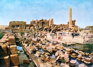 Gesamtansicht des Großen Tempels von Amun-Re, Karnak, Luxor, Ägypten, 20. Jahrhundert