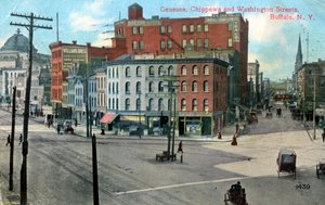 Genesse, Chippewa und Washington Streets, Buffalo, New York, USA, um 1910 von Unbekannt