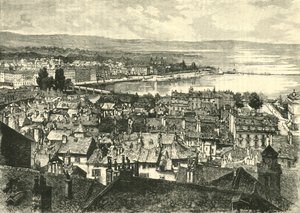 Genf, Blick auf den See, 1890 von Unbekannt