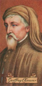 Geoffrey Chaucer, aus einer Serie von Zigarettenkarten, 1935 von Unbekannt