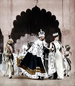 Georg V. und Königin Mary in Delhi, Indien, 1911 von Unbekannt