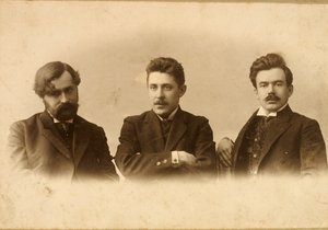 Georgy Chulkov, Vasili Milioti und Genrich Tasteven, russische Schriftsteller, 1900er Jahre von Unbekannt
