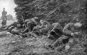 Deutsche Soldaten durch Artilleriefeuer getötet, Erste Schlacht an der Marne, Frankreich, 5.-12. September 1914 von Unbekannt