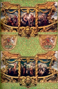 Giovanni Ciprianis gemalte Tafeln auf der Goldenen Staatskutsche, 1762, 1937 von Unbekannt