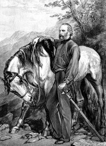 Giuseppe Garibaldi, italienischer Patriot und Soldat des Risorgimento, 1861 von Unbekannt