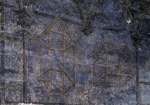 Gotische Kunst: Das Zimmer des Papstes: Detail der Käfige - der Turm der Engel. 1336-1337, Papstpalast, Avignon von Unbekannt