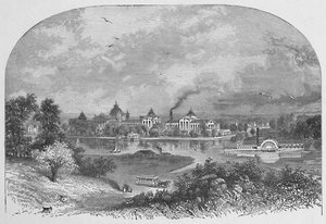 Regierungsgebäude auf Wards Island, 1883