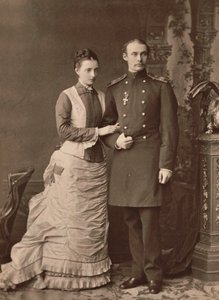 Großherzogin Anastasia Michailowna von Russland und Großherzog Friedrich Franz III., 1878 von Unbekannt
