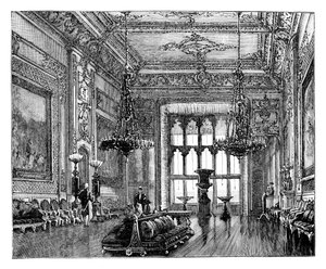 Großer Empfangsraum, Windsor Castle, ca. 1888 von Unbekannt