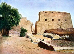 Großer Tempel von Amun-Re, Karnak, Luxor, Ägypten von Unbekannt