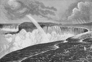 Großansicht der kanadischen und amerikanischen Horseshoe-Fälle, 1883