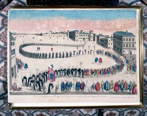 Große Prozession von Kriminellen, die von der Inquisition von Lissabon verurteilt wurden, 18. Jahrhundert