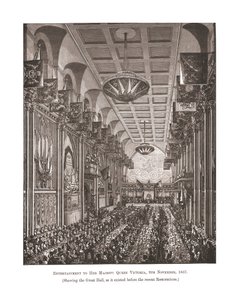 Große Halle Guildhall, 1837 von Unbekannt