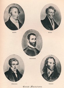 Große Musiker - Tafel XV., 1895 von Unbekannt