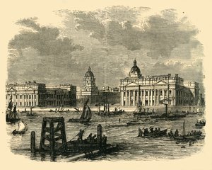 Greenwich Hospital, vom Fluss aus, ca. 1878 von Unbekannt