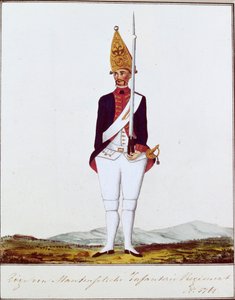 Grenadier des Regiments Zöge von Manteuffel, 1762 von Unbekannt