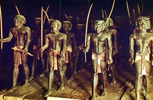 Gruppe nubischer Soldaten, Ägypten