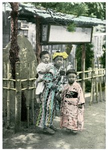 Gruppe von Kindern, Japan, 1904