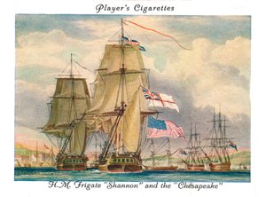 H.M. Fregatte Shannon und die Chesapeake, 1936