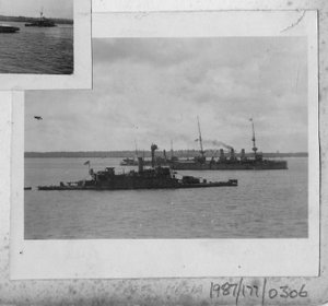HMS Mersey vor der Mafia-Insel, tansanischer Sansibar-Archipel