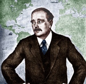 H. G. Wells - Porträt des englischen Romanautors, Journalisten, Soziologen und Historikers, um 1933. 21. September 1866 - 13. August 1946. Krieg der Welten. von Unbekannt