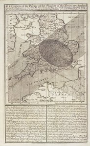 Halleys Karte und Beschreibung der Sonnenfinsternis von Unbekannt