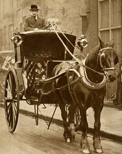 Hansom-Kutsche, ca. 1910, 1935 von Unbekannt