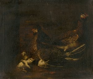 Henne mit Küken