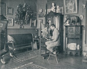 Henri Gervex in seinem Atelier, ca. 1897 von Unbekannt