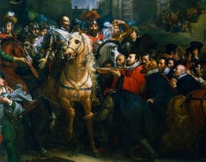 Heinrich IV. von Frankreich betritt Paris, 22. März 1594, 19. Jahrhundert von Unbekannt