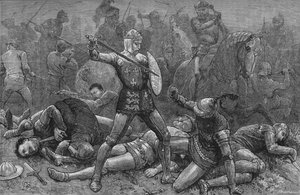 Henry und Alençon bei Agincourt, 25. Oktober 1415, ca. 1880 von Unbekannt