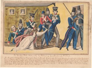 Heldentum der polnischen Mütter beim Konvoieren ihrer Kinder nach Russland, 1832 von Unbekannt